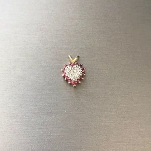 14k Gold ❤️ Pendant w/ 1.65 ct Rubies & Diamonds